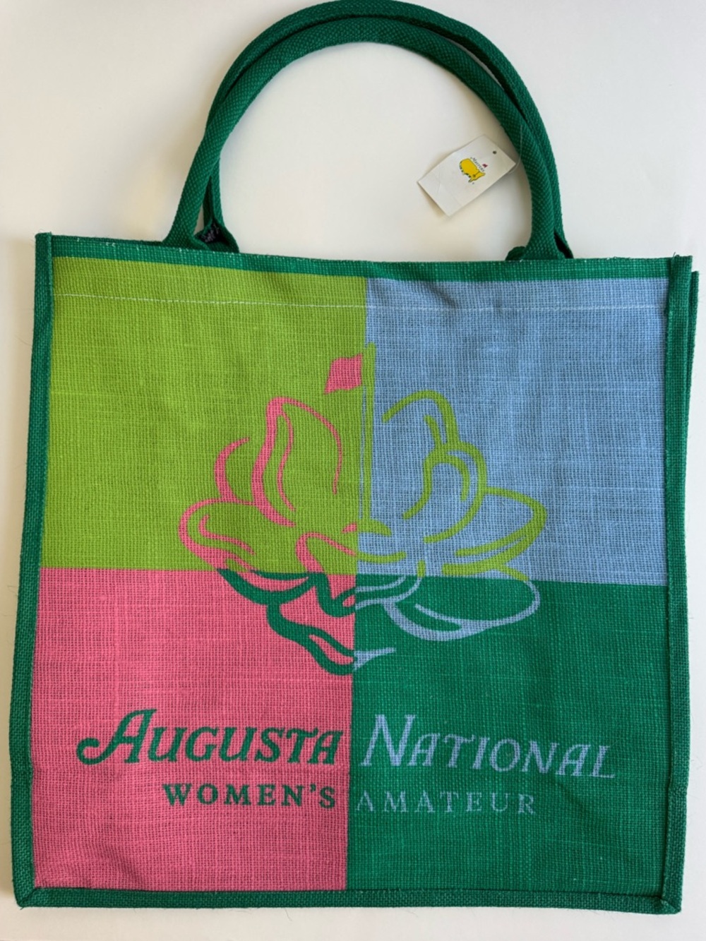 Masters 2026 Women's Amateur ANWA Colorblock burlap Tote Bag